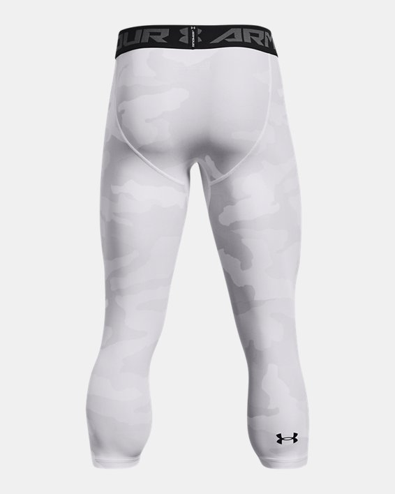 Men's HeatGear® Printed ¾ Leggings, White, pdpMainDesktop image number 5